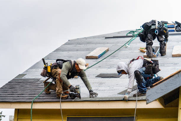 Professional Gutter Installation technician working in Centreville, VA